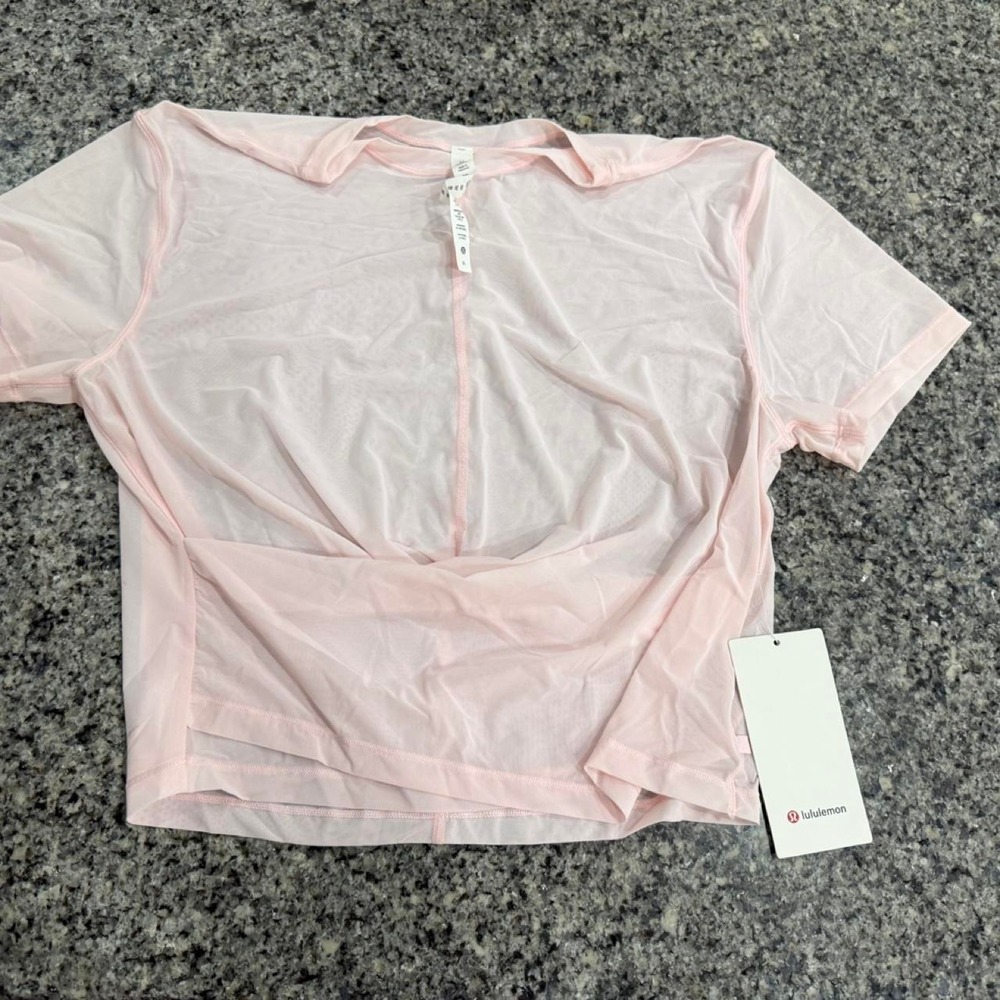 Lululemon Lightweight Mesh Reversible Yoga T-Shirt Strawberry Milkshake